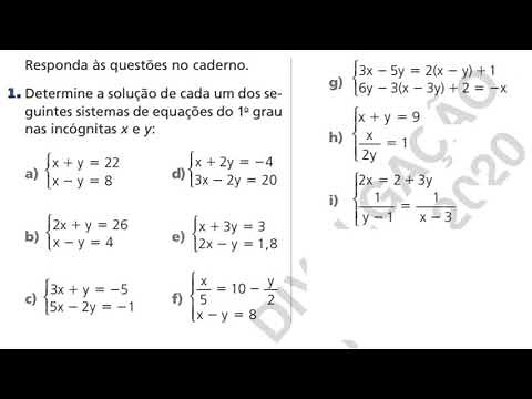 Sistema de equação com duas incógnitas - Situações Práticas - Matemática 8º Ano - 25/05/2021