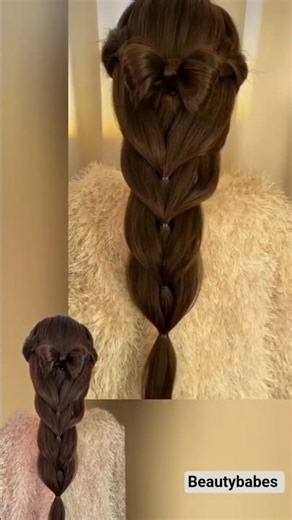 try this beautiful bow hairstyle 😍 ||Easiest bow Hairstyle tutorial #virel #diyhairstyle #yt #uk