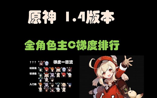原神 1.4版本主C梯度排行（含命座完整版）