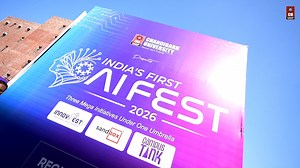 To empower young innovators, ignite creativity, and translate bold ideas into technology-driven, real-world solutions, Chandigarh University launched India’s first ‘AI Fest -2026’, a three-day mega innovation initiative featuring three flagship events -- ‘CU InnovFest 2026’, ‘Campus Tank’ and ‘Sandbox’ on the sidelines of the ‘India AI Impact Summit 2026’. "Businesses and innovation are all about course correction and to succeed, you must believe in yourself, your cause and the value you create.
