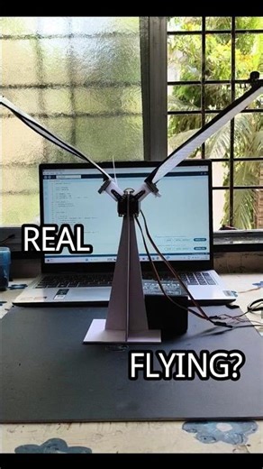 I Built a Real Flying Butterfly 🤯🦋 #arduinoproject #butterfly #robotics #short