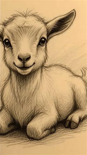 sketch of cute goat #goat#art #sketch