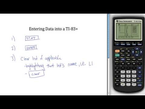 How to Enter Data into a TI-83+
