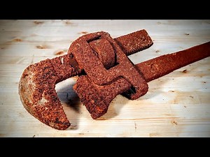 Extremely Rusty Pipe Wrench (Stillson Romanian ) Cool Restoration