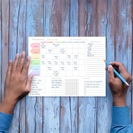 Weekly Planner Pad for Whole Family, School Year Activity Planning Calendar, Family Schedule Command Center, Kids Appointment Tracker - Etsy