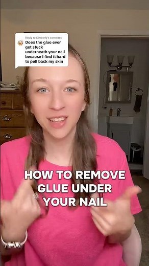 Here’s how I safely remove nail glue that gets stuck under my natural nail using a metal cuticle
