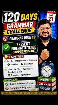 120 Rules of Grammar | Present Indefinite#21 #shorts #englishgrammar #grammarrules #sscwallah