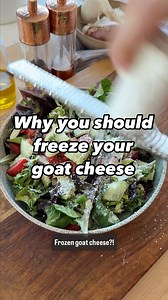 354K views · 326 reactions | We can all agree that goat cheese is the GOAT. But messy hands and uneven crumbles?! Not great. Here’s why @matthewfrancisj thinks you should keep your log of goat cheese in the freezer. | EatingWell | Facebook