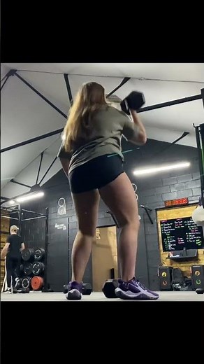 DB Thrusters 😮‍💨 #crossfit #fitness #gym
