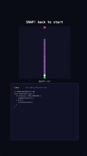 RubberBandSearch - stretch and snap back mechanics
