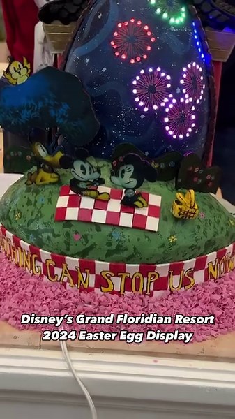 Disney’s Grand Floridian Resort’s 2024 Easter Egg Display includes this elaborate lighted tribute to Mickey & Minnie’s Runaway Railway in The Chinese Theater. #easter #eastereggs #easteregg #disney #runawayrailway #disneysgrandfloridian #WaltDisneyWorld | MousePlanet