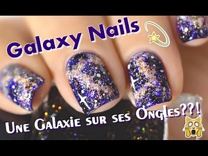 [ Nail Art ] VRAIE GALAXIE Facile - Galaxy Nails TUTORIAL 🚀