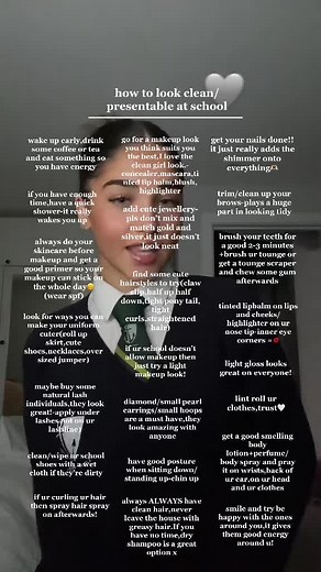 How to Achieve a Clean and Pretty Look at School