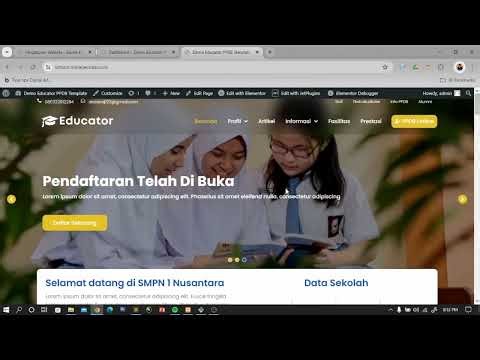 School Website Source Code and Online PPDB - Modern Website Template