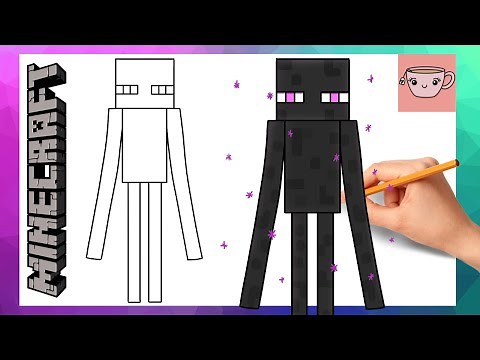 How To Draw Enderman from Minecraft | Easy Drawing Tutorial