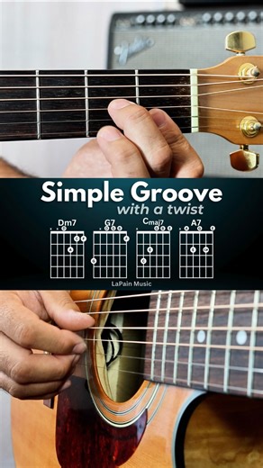 LaPain Music on Instagram: "Dreamy Groove with a twist 🔁 Chords first. Melody next. What would you add? #guitar #guitarchords #guitarloop #jazzguitar #indiejazz #bedroompop #guitarsdaily #fingerstyleguitar #guitarcontent #lapainmusic"