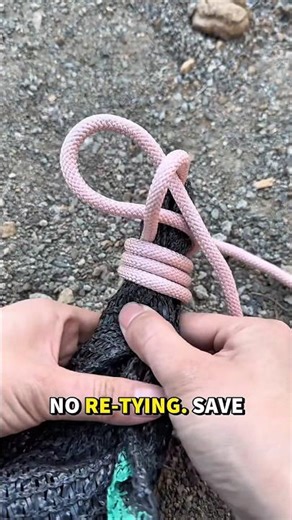The NEW Camping Knot ⛺ Simple But Works PERFECT #knottying #knot #shortvideo