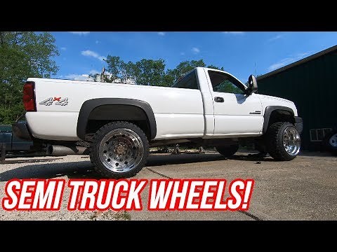 I PUT SEMI TRUCK WHEELS ON MY DURAMAX!! See the Issues!!!