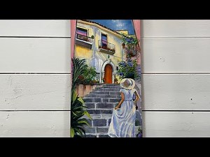 How To Draw And Paint | ITALIAN VILLAGE | acrylic