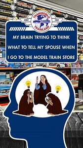35K views · 429 reactions | My brain trying to think what to tell my spouse when I go to the model train store 易樂 Shop Now: TrainWorld.com #train #trains #modeltrain #modelrailroad #railfans #railfans_of_instagram #railfanning #trainworld #trainland #toytrain #modeltrains #railroad #locomotive #meme #shoebodybop #memes #memevideo | TrainWorld.com | Facebook