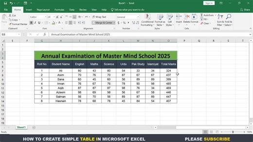 How to Use Tables in Excel