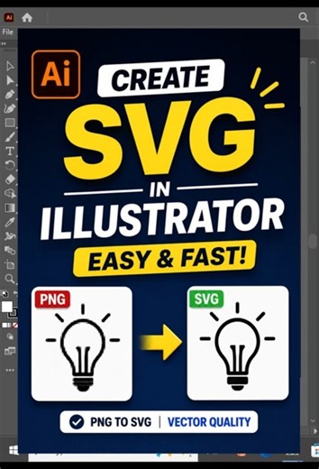 Convert PNG to SVG in Adobe Illustrator | Easy Tutorial #Illustrator #SVG #PNGtoSVG #GraphicDesign