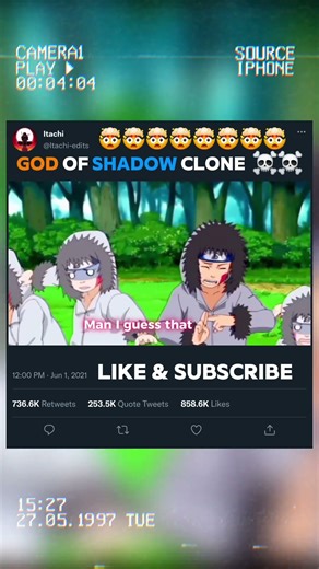 Naruto own shadow clone jutsu 🤯🤯