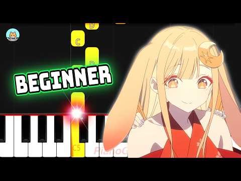 Cosmic Princess Kaguya! OST - "Reply" - BEGINNER Piano Tutorial & Sheet Music