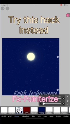 🌙 Stop Drawing Moon Night Backgrounds Manually! Here's a Simple Ibis Paint X Hack! 🎨
