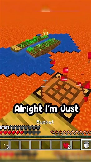 Minecraft, but the whole world is lava...🔥#shorts