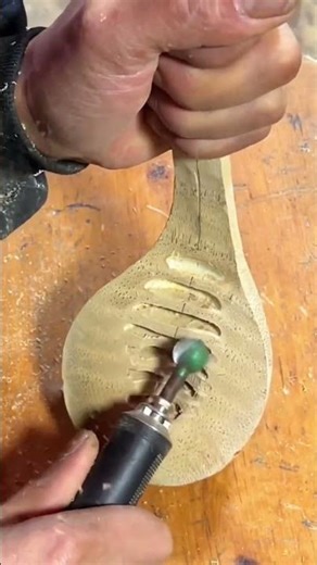 Have you ever seen this bamboo root soup spoon 2 #bamboo#craft #craft #tools