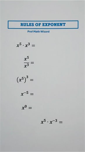 39K views · 389 reactions | Rules of Exponent #math #mathematics | Prof Math Wizard | Facebook