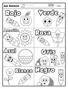 Colores para colorear y para imprimir en PDF 2025