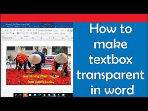 How to make textbox transparent in word - Creating See-through Text Boxes in Microsoft Word