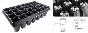 [Hot Item] Plastic Seedling Planter, Deep Nursery Tray, 28 Cells Plug Tray