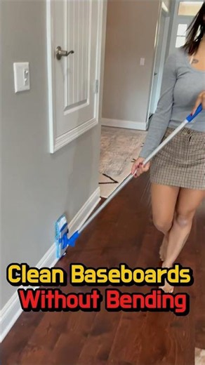 I Finally Cleaned My Baseboards WITHOUT Bending Over 😳✨ (Game Changer!) #lifehacks