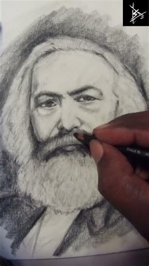 04 Karl Marx pencil portrait #charcoaldrawing #pencilshading #art #portrait #artist #pencil #artist