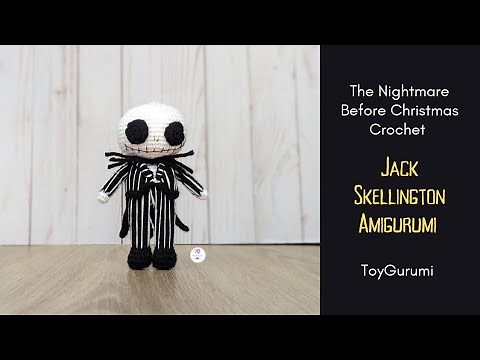 How to Crochet Jack Skellington Amigurumi || The Nightmare Before Christmas Crochet Jack Skellington