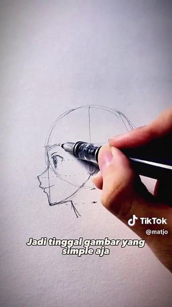 Cara Menggambar Kepala Anime yang Simpel