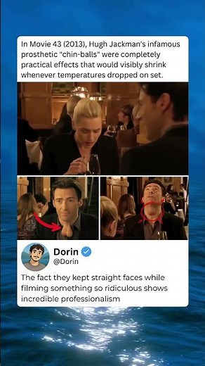 In Movie 43 (2013), Hugh Jackman's infamous prosthetic "chin-balls" were completely practical effect