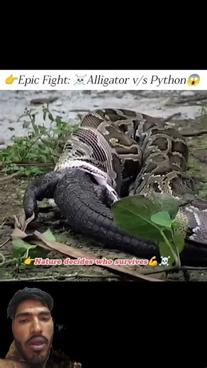 python vs alligator Epic battle #crocodile #snake #viral #lion #wildliferescue #animals #shorts #yt