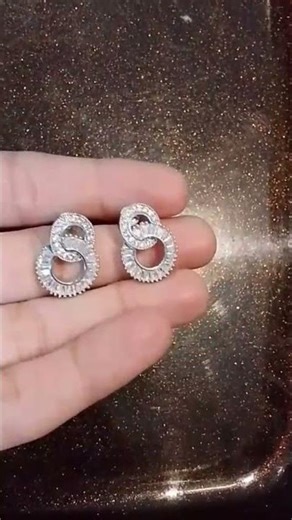 Luxury Diamond Double Circle Earrings Stunning Bridal Party Wear Jewelry Design | Trending Earrings