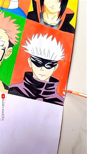 Gojo Satoru drawing #shorts #viral #art #artandcraft #gojo