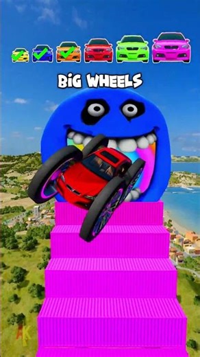 🌟Tiny Car HORROR ROBLOX Portal… and Turns ULTRA HUGE! 🌟 #shorts #beamngdrive