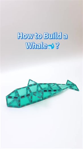 YRZ tiles: How to build a Whale 🐳?#magnetictiles #YRZtiles #tiktokshopcreatorpicks #fyp #vira
