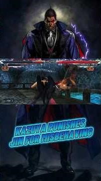 (jin misbehave kazuya punished) #tekken6 #gaming #kazuyamishima #jinkazama