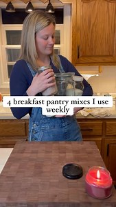 These 4 pantry mixes can provide you with endless breakfast options! Simple and easy to put together/ and they allow you to get breakfast done quickly and from scratch! #homecooking #homestead #cooking | The Bluegrass Family