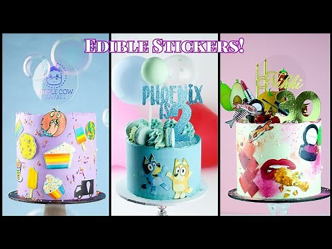 How To Apply Edible Images To Cakes - Edible Stickers - Edible Cake Toppers