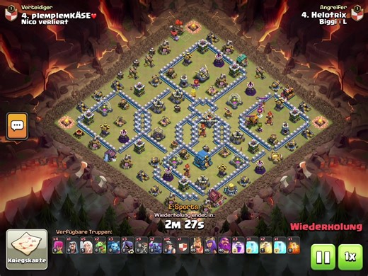 #Th12 #esports Hit with bans 👀 #coc