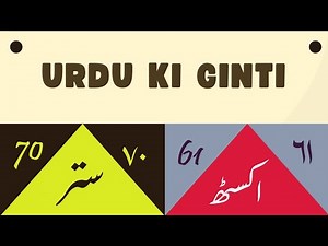 Part 7/10 | Lafzi Ginti 61-70 | Urdu Counting | Easily Learn Urdu Numbers from 1 to 100 in 10 Parts